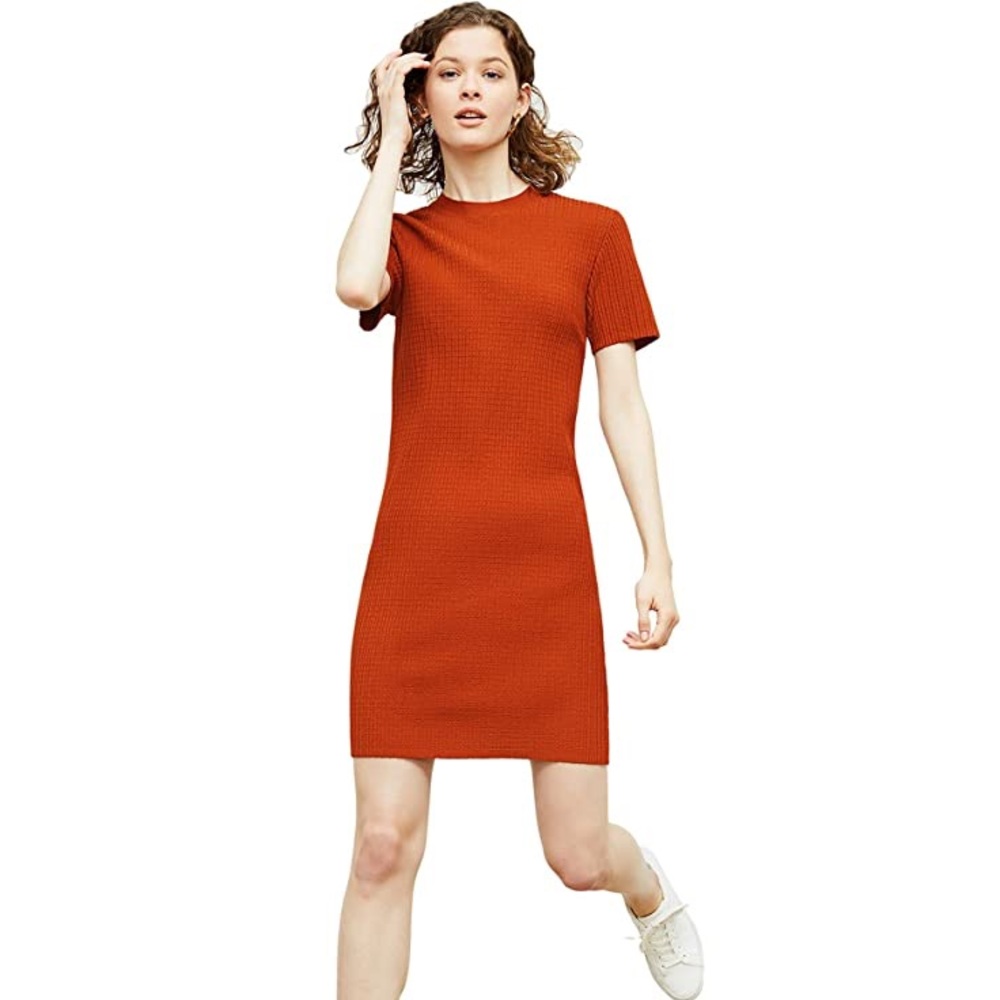 MM Lafleur Hayden Dress—Geo Micro Knit size medium. Canyon color